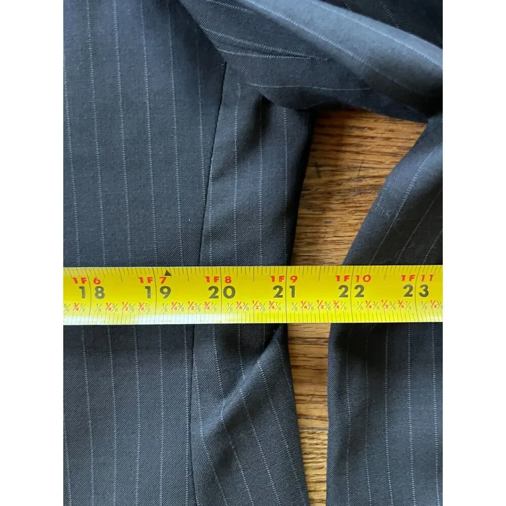 John Varvatos Gray Stripe Blazer Sports Coat Jacket  Mens Size 44